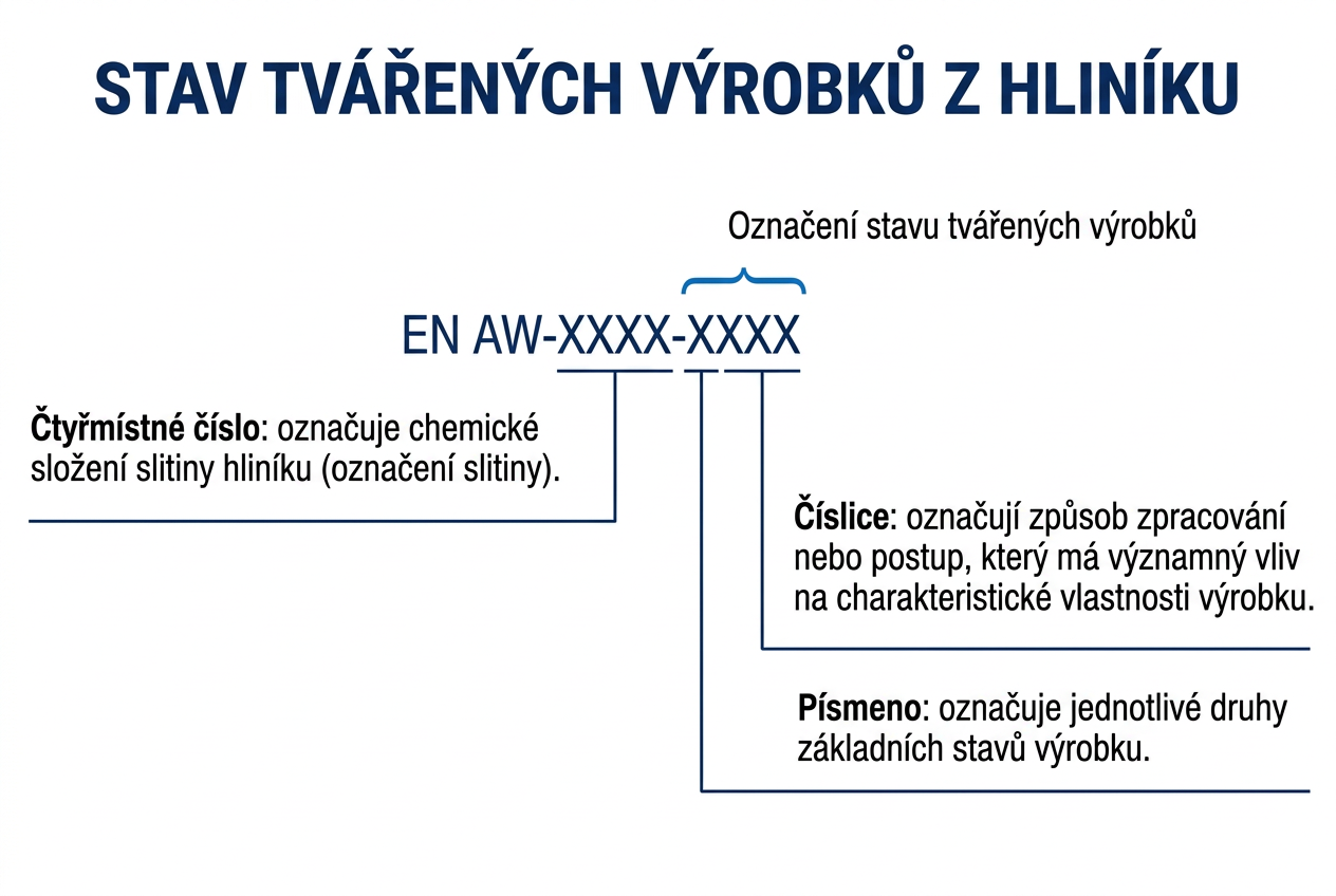 Označení stavu tvářených výrobků z hliníku